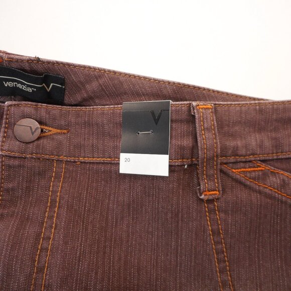 Venezia Womens size 20 Skirt Vintage NWT Brown Denim Western Cowgirl Knee-length - Picture 8 of 9